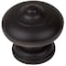 Gliderite Hardware 1-1/2 in. Matte Black Mushroom Ring Cabinet Knob, 10PK 5561-MB-10 - alternate 1